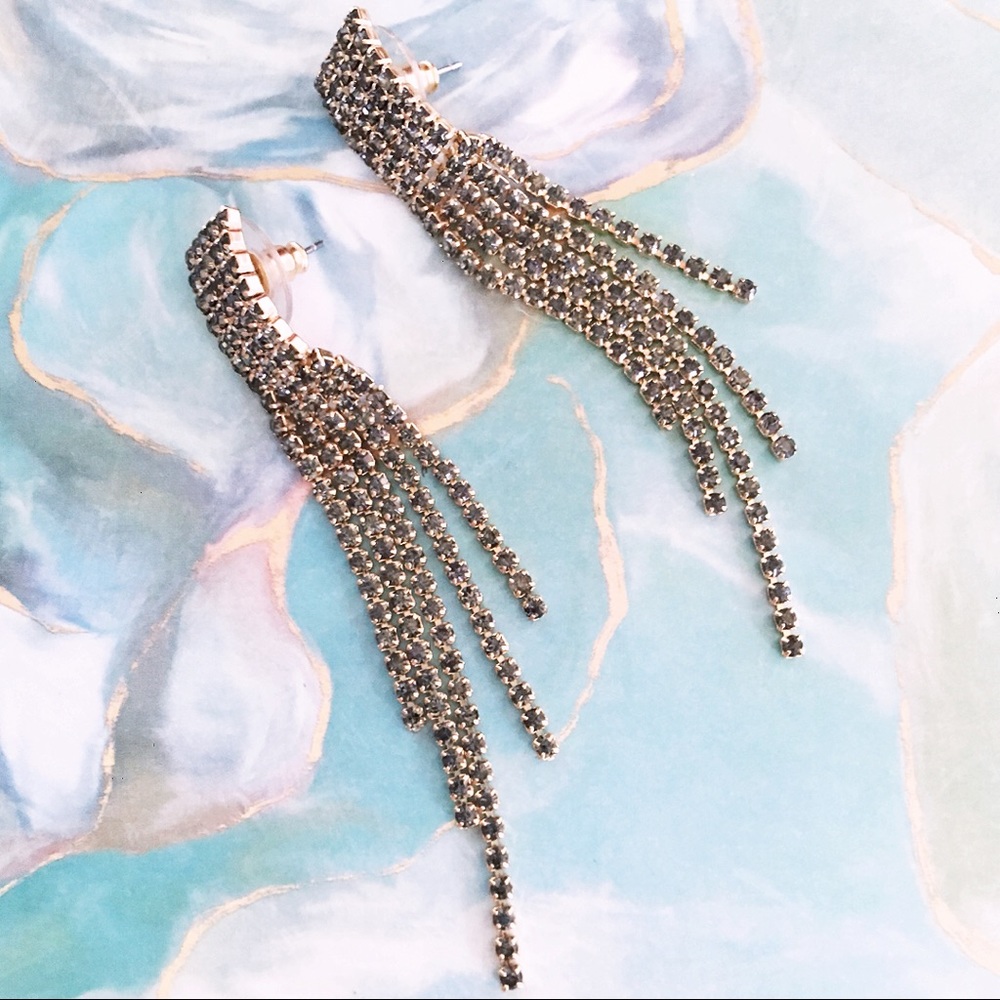 BCBG Cascading Fringe Earrings